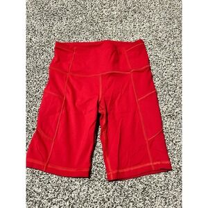 🔥 Lululemon Red High-Waist Bike Shorts
